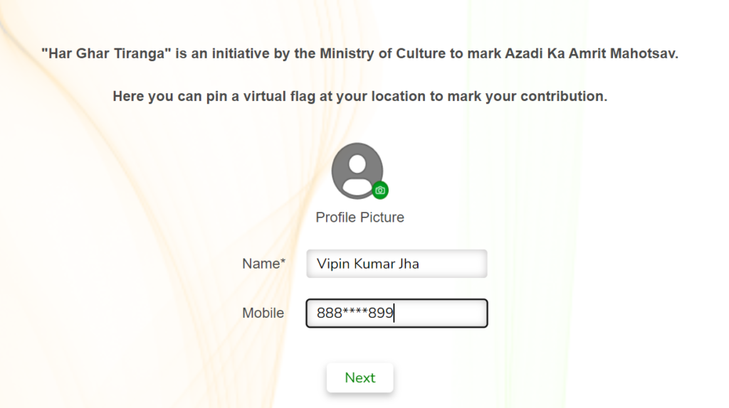 Har Ghar Tiranga Certificate Registration