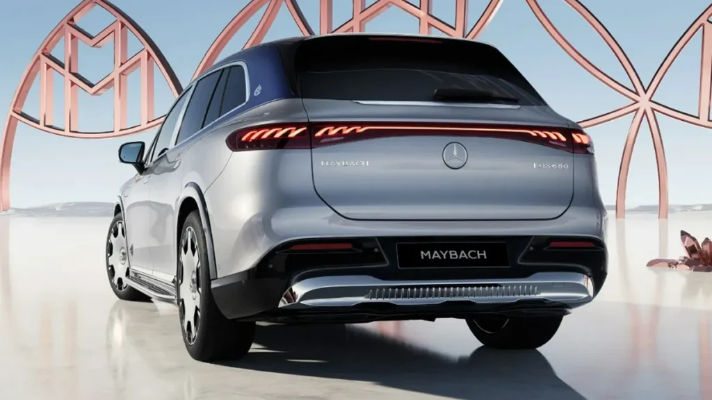 Mercedes Maybach EQS 680 Rear Look With Logo and model number